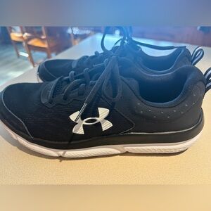 Under Armour Black and White Running Shoes